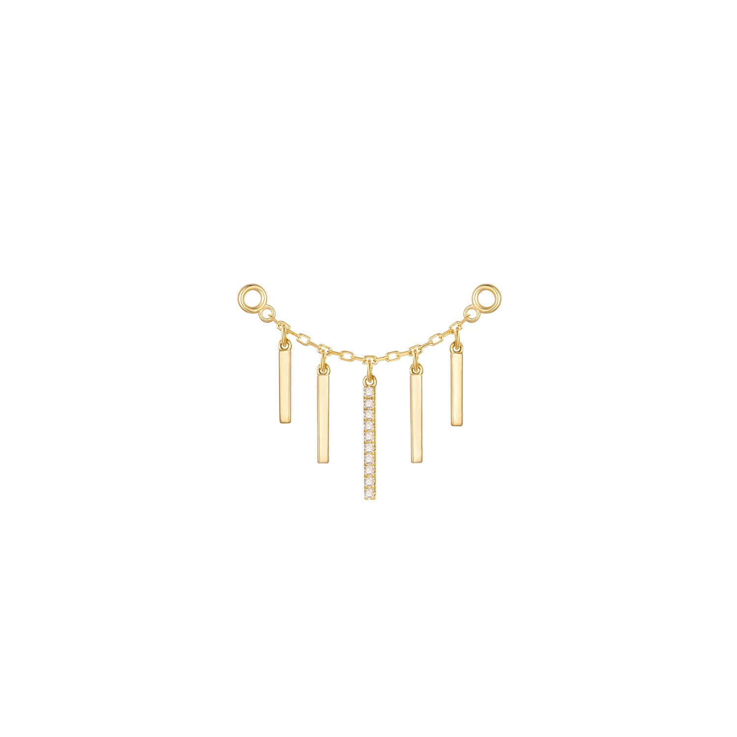 Chain with Dripping Gold Bars