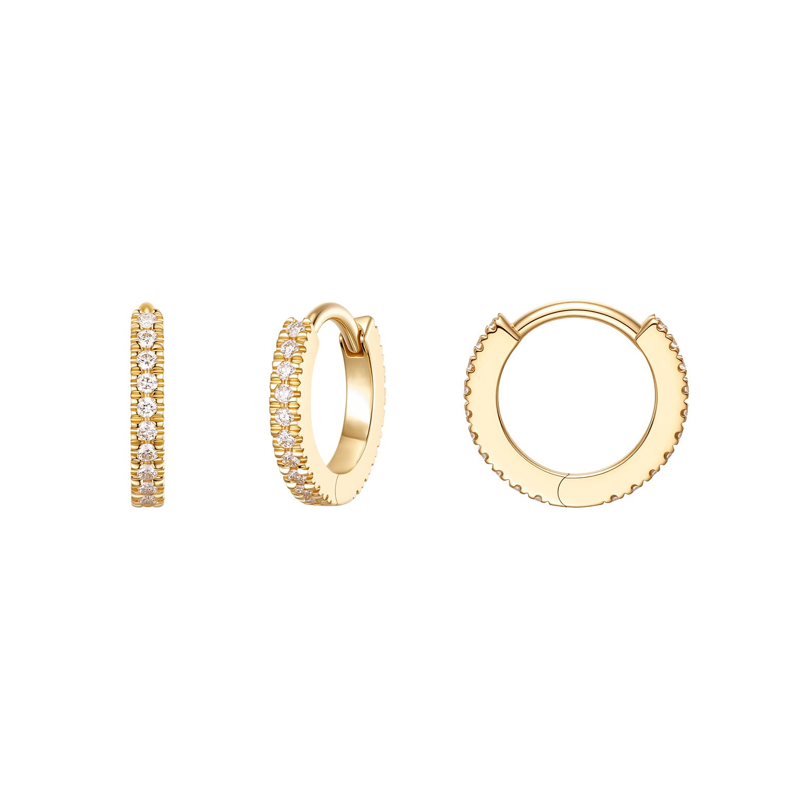 Diamond Eternity Huggie - Curved Post