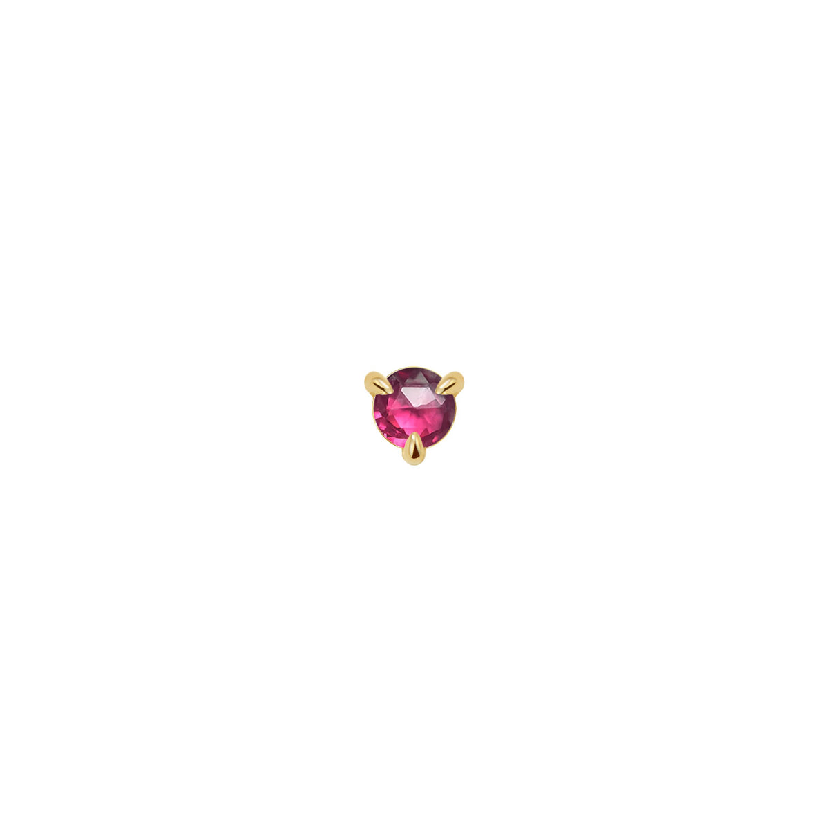 Gia - Round Rose Cut Gemstone Solitaire - Prong