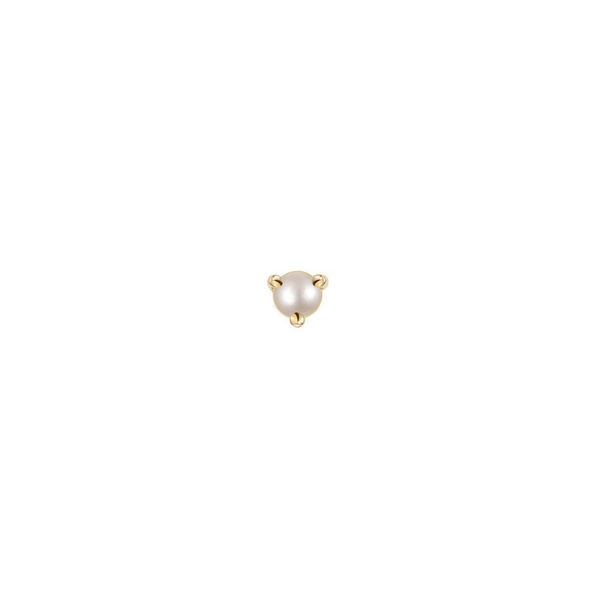 Aura - Round Pearl Solitaire - Prong