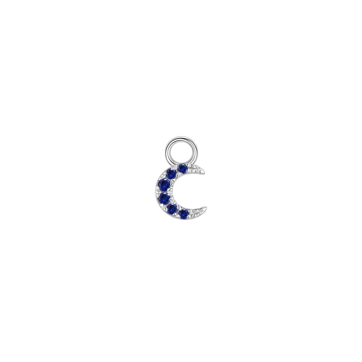 Ayla Crescent Moon Charm - Colored Gemstone