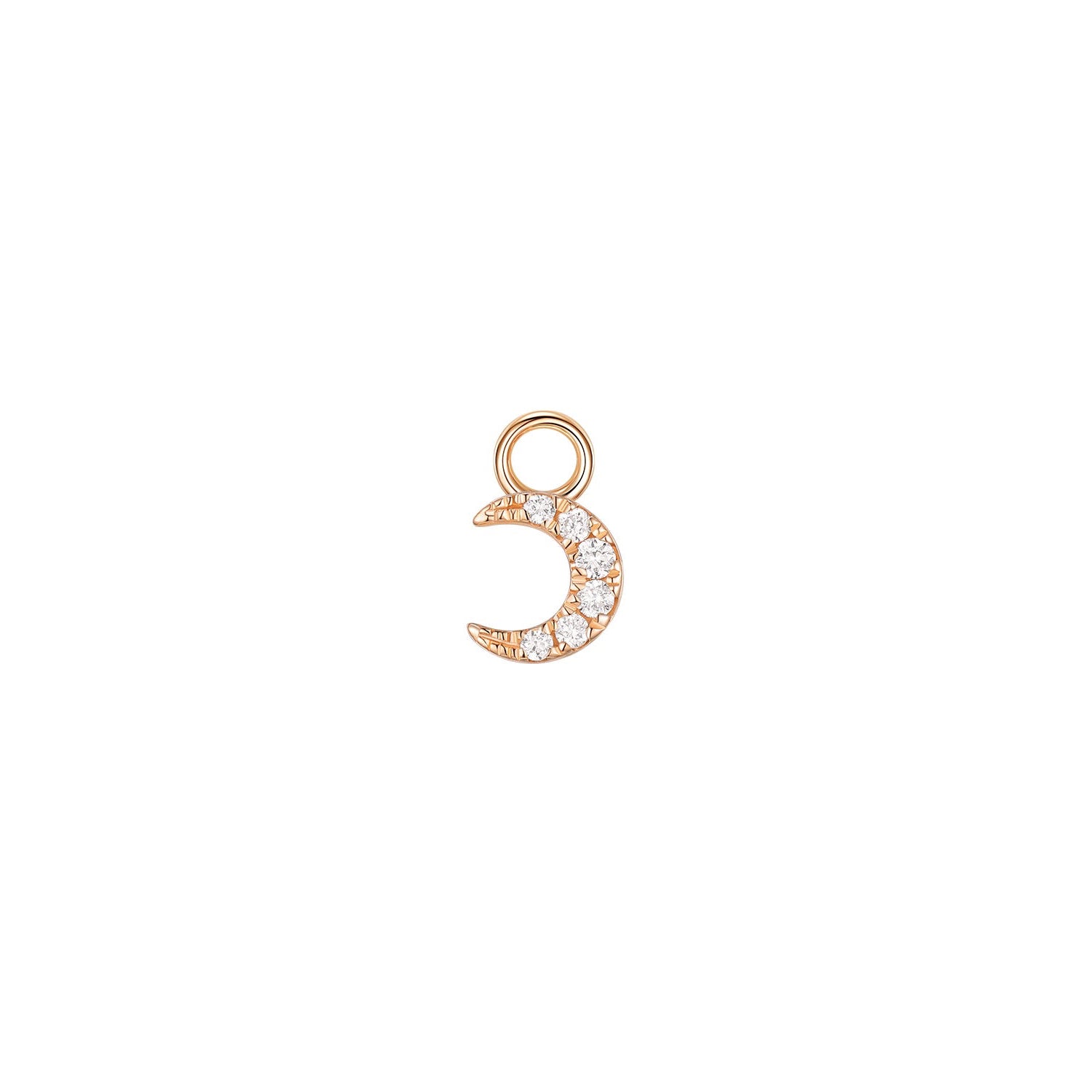 Ayla Crescent Moon Charm - Diamond
