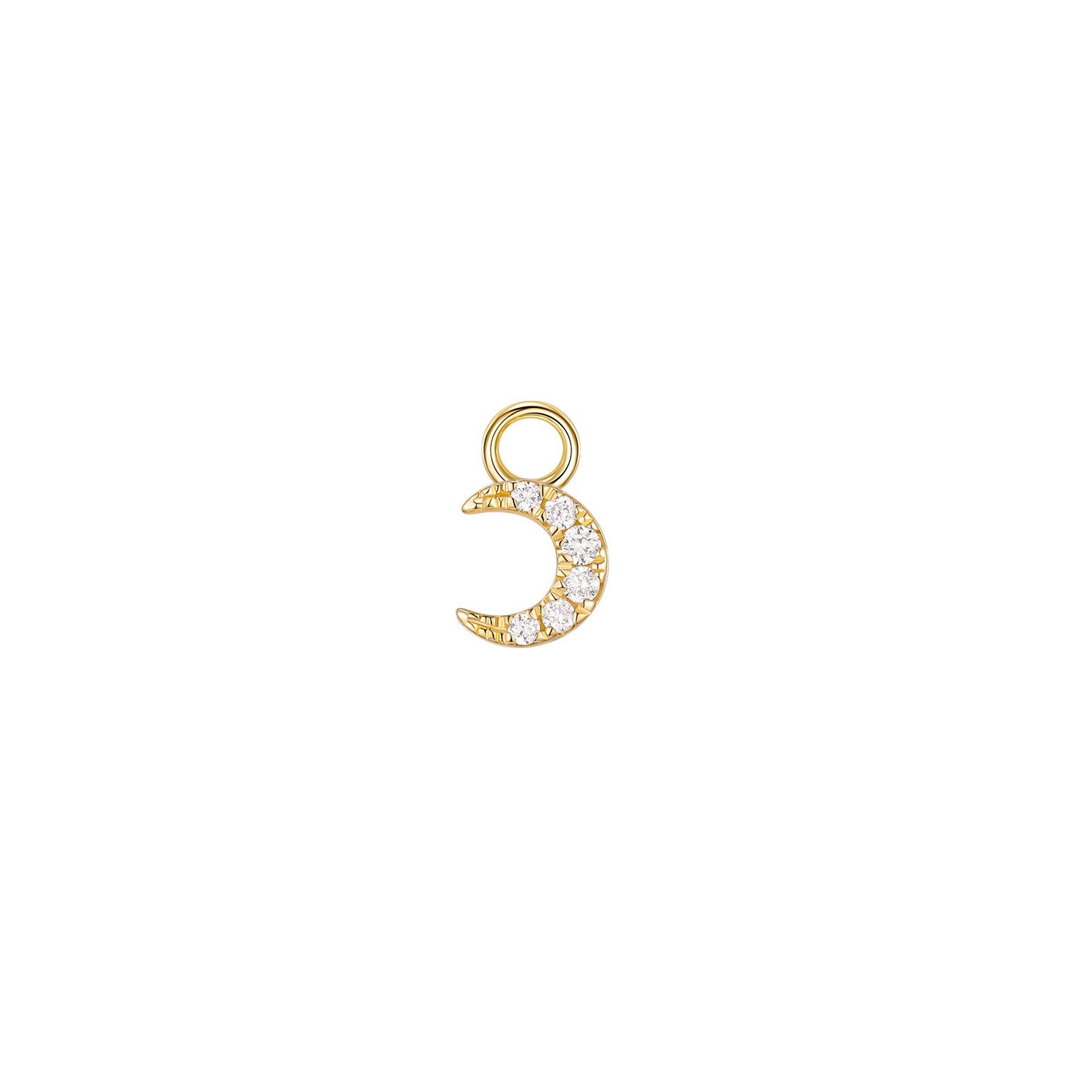 Ayla Crescent Moon Charm - Diamond