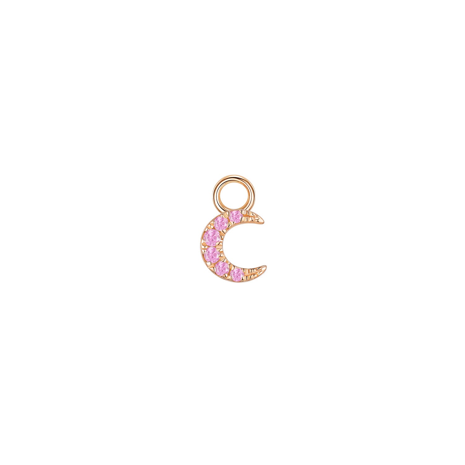 Ayla Crescent Moon Charm - Colored Gemstone
