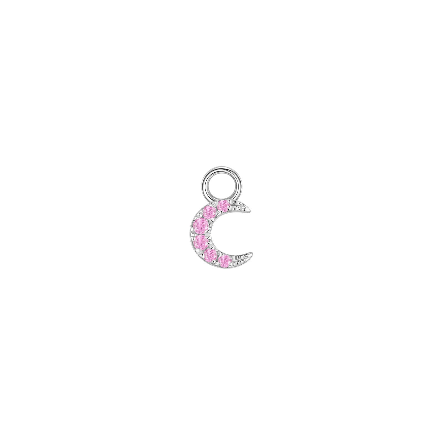 Ayla Crescent Moon Charm - Colored Gemstone
