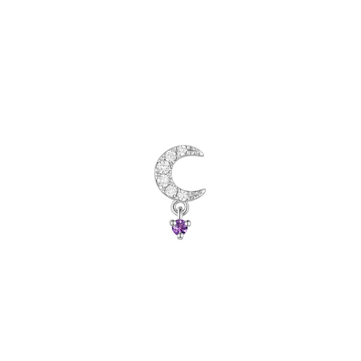 Ayla - Diamond with Gemstone Dangle