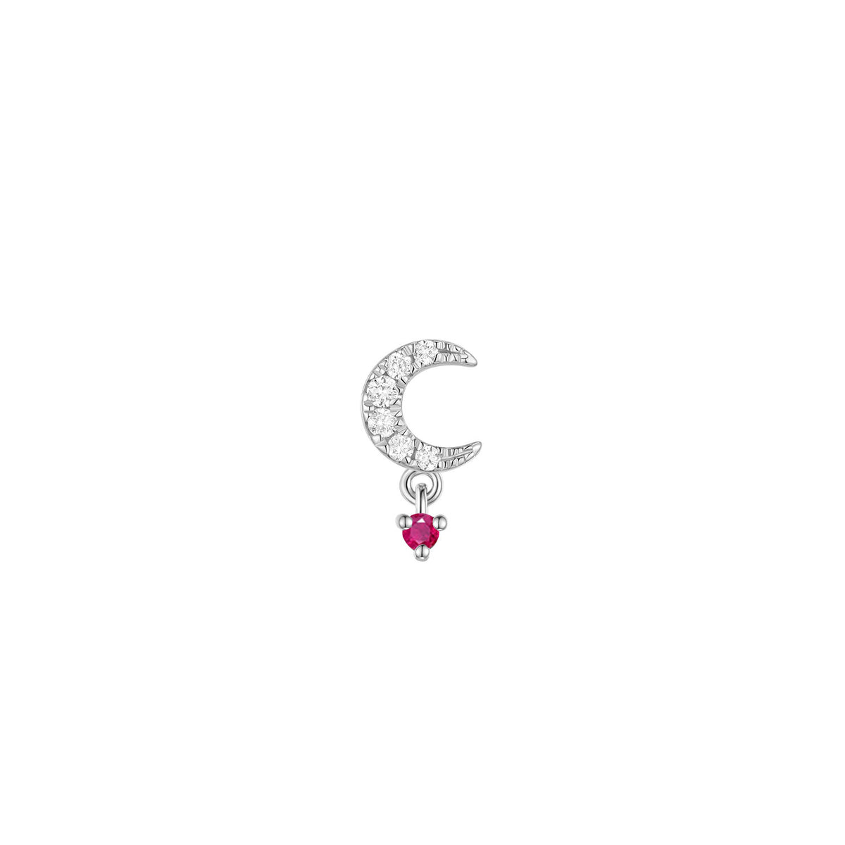 Ayla - Diamond with Gemstone Dangle