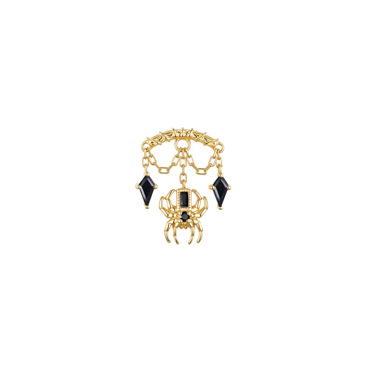 Bar End - Spider with Kite Gemstones