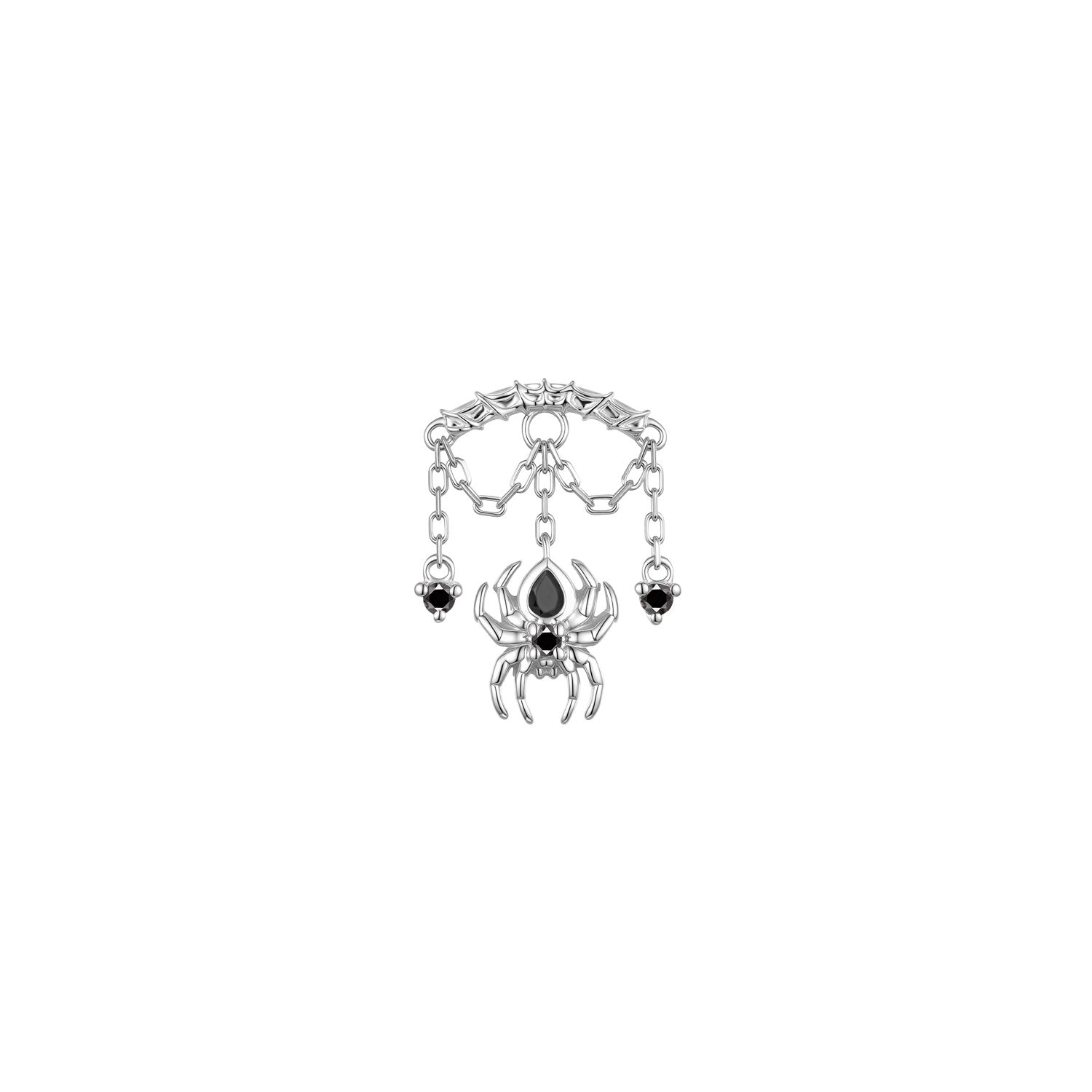 Bar End - Spider with Round Gemstones