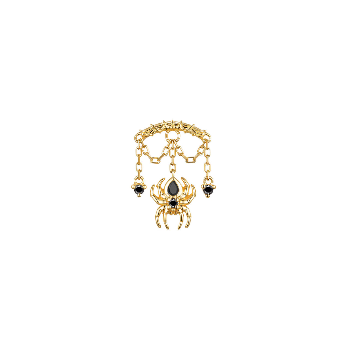 Bar End - Spider with Round Gemstones