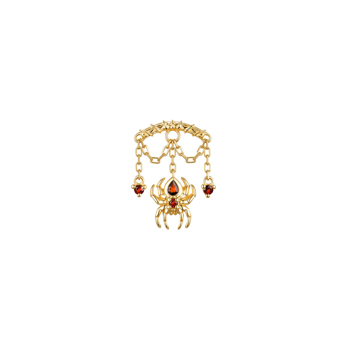 Bar End - Spider with Round Gemstones