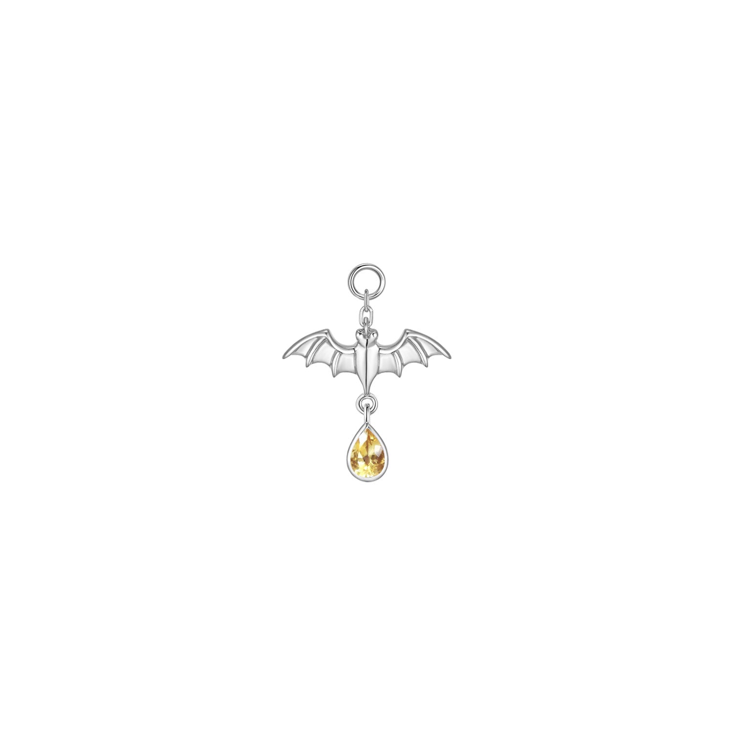 Bat with Dripping Pear Gemstone Charm