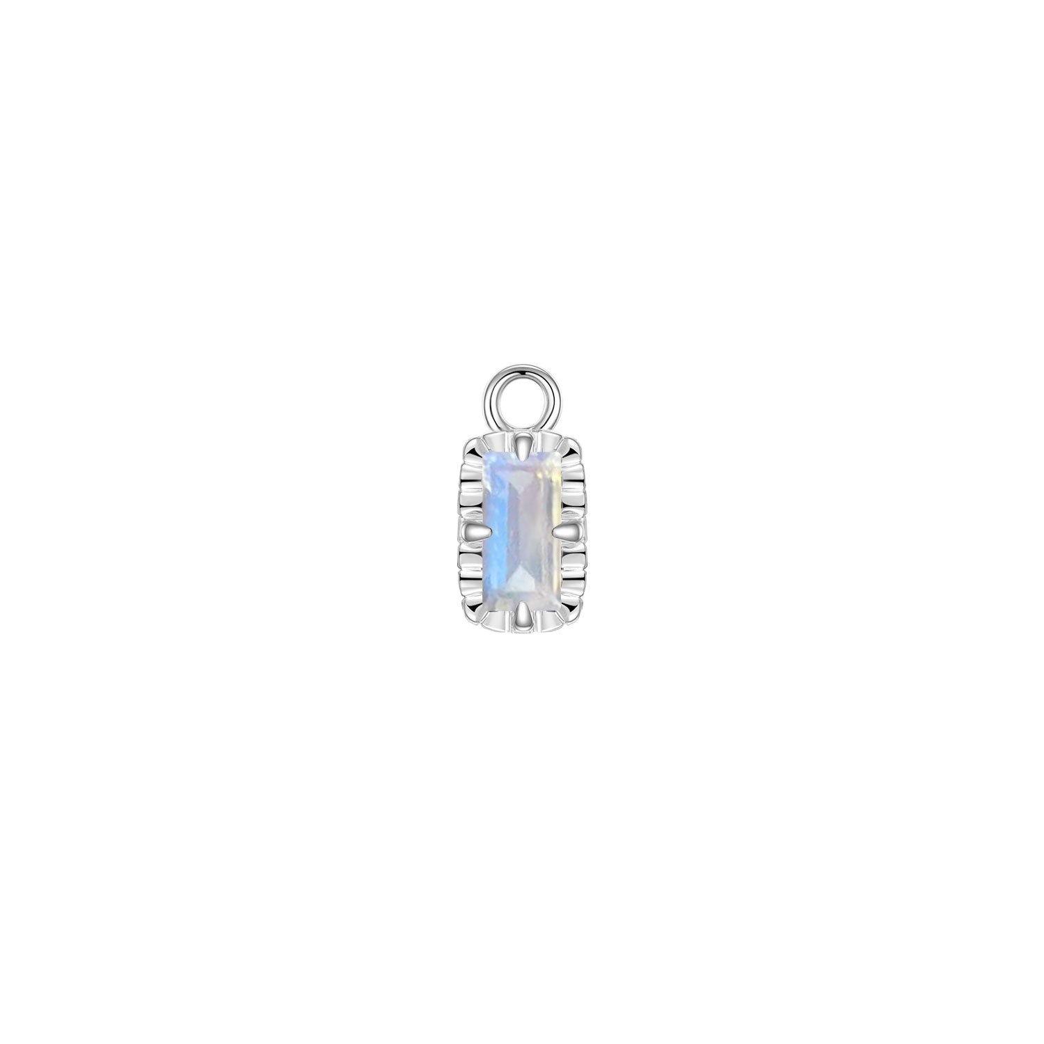 Becca Charm Fluted Edge - Colored Gemstone