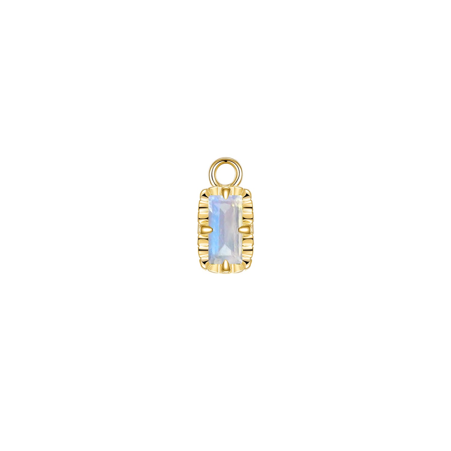 Becca Charm Fluted Edge - Colored Gemstone