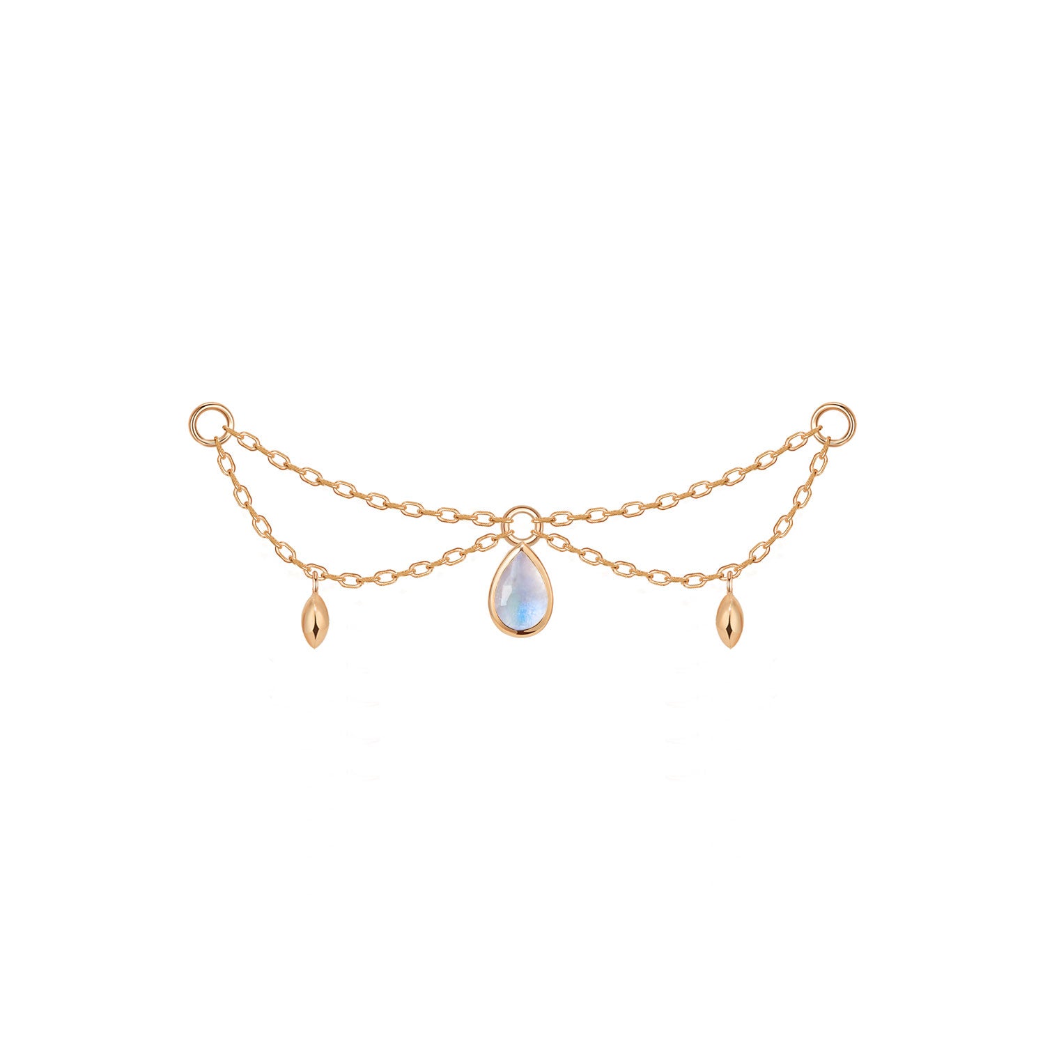 Belle Chain - Pear Cabochon Gemstone