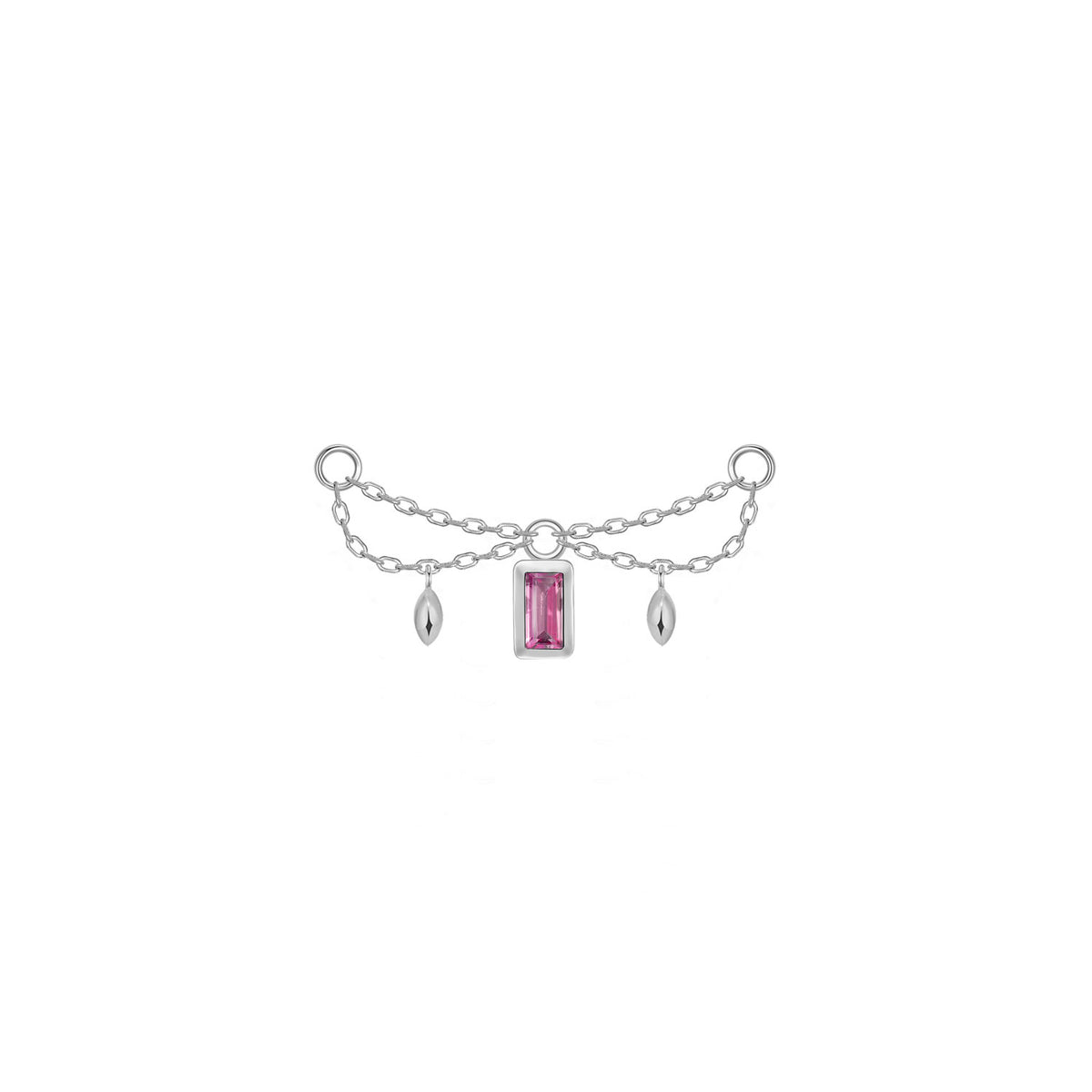 Belle Chain - Princess and Baguette Cut Gemstone