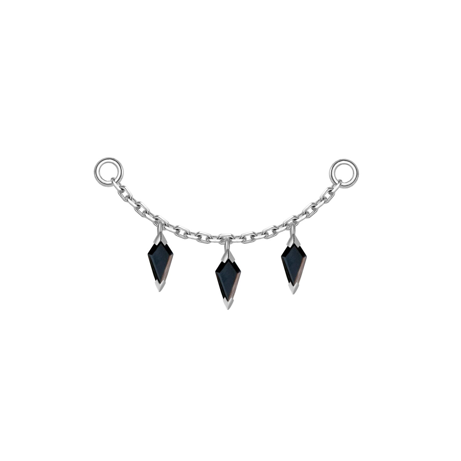 Chain with 3 Dripping Kite Gemstones