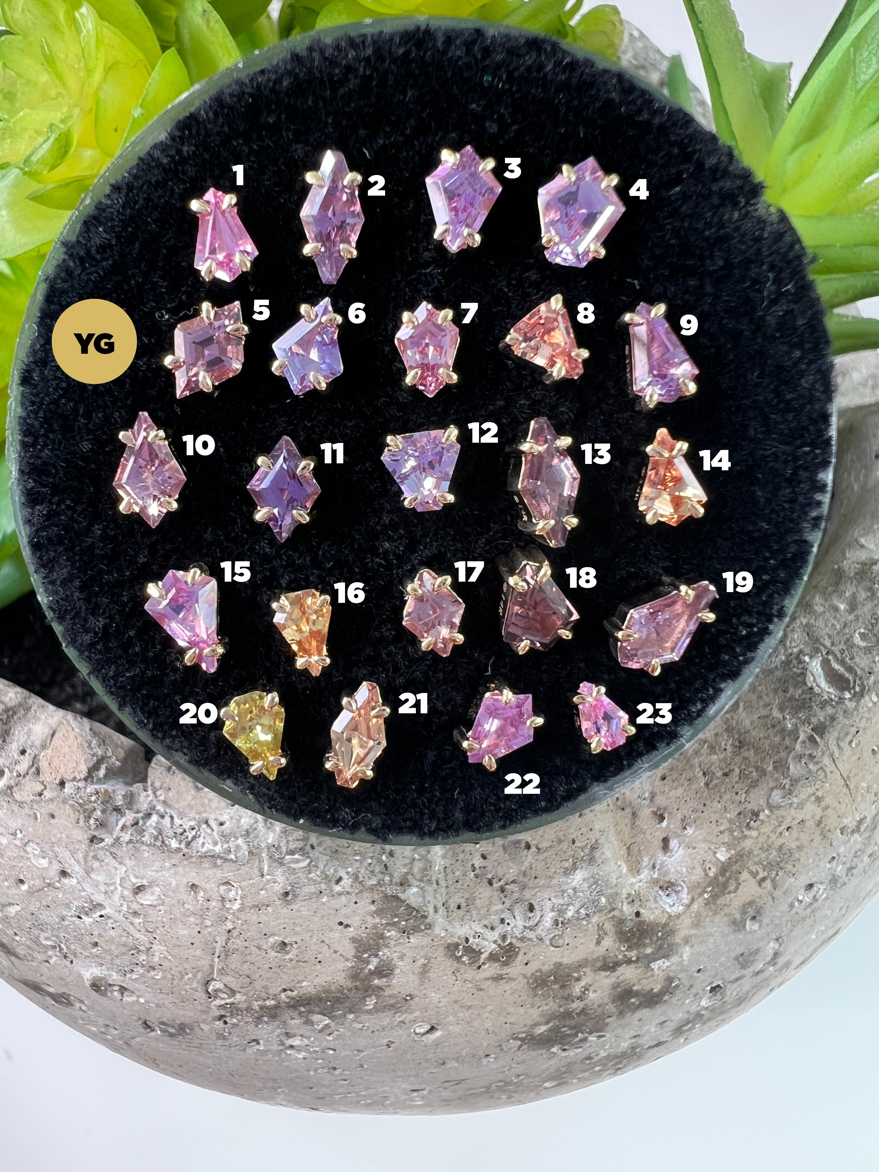 Claw Set Solitaire Faceted Sapphire Freeform One-Of-A-Kind