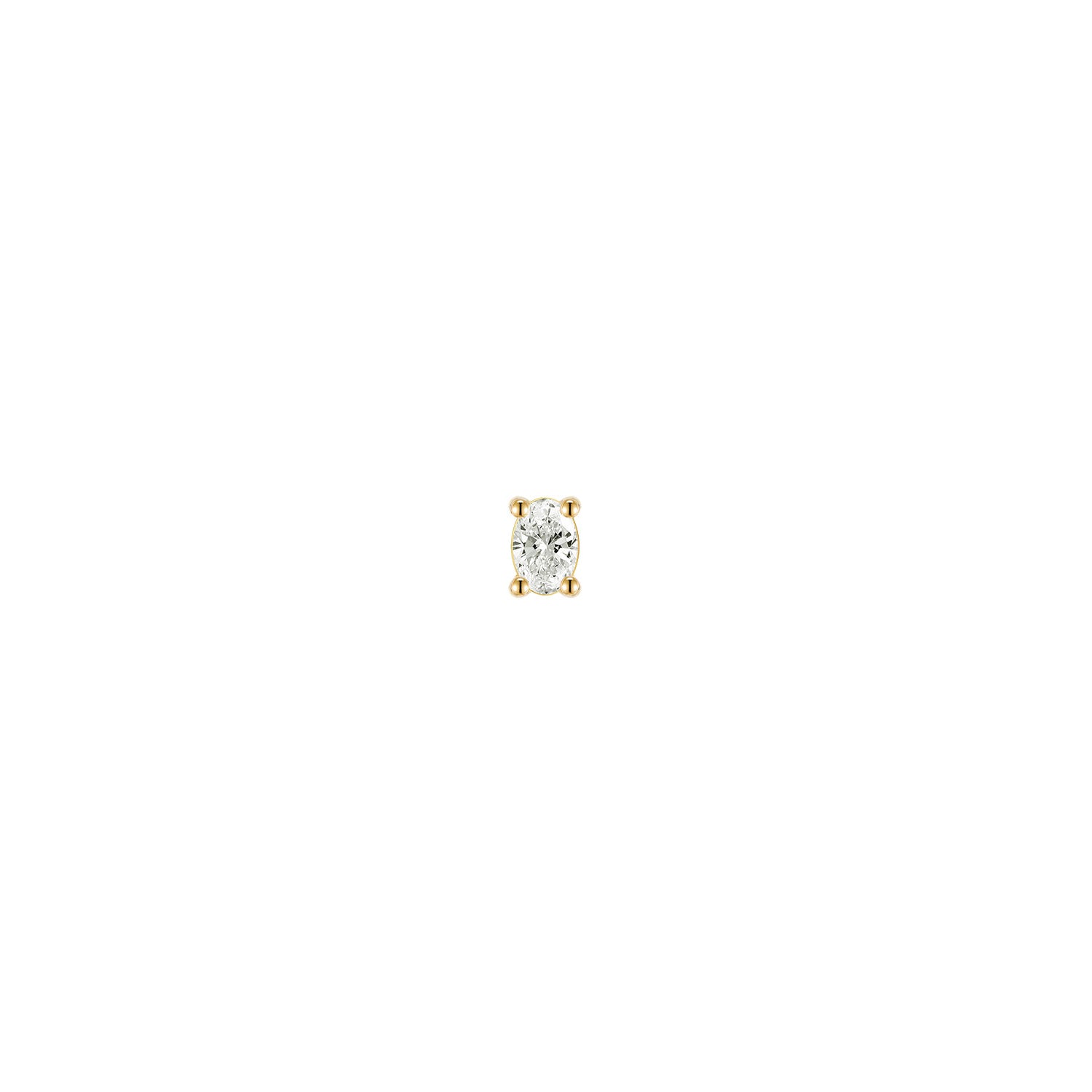 Diamond Oval Solitaire - Prong