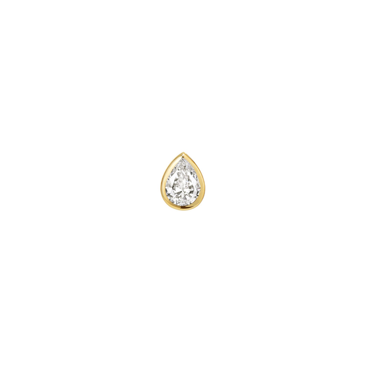 Diamond Pear Solitaire - Bezel