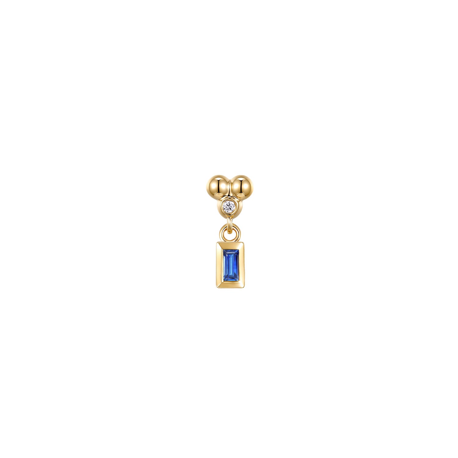 Ezra 3 Prong Bezel Dangle - Colored Gemstone
