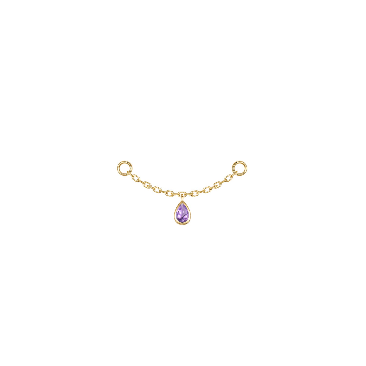 Pear Bezel Gemstone Chain