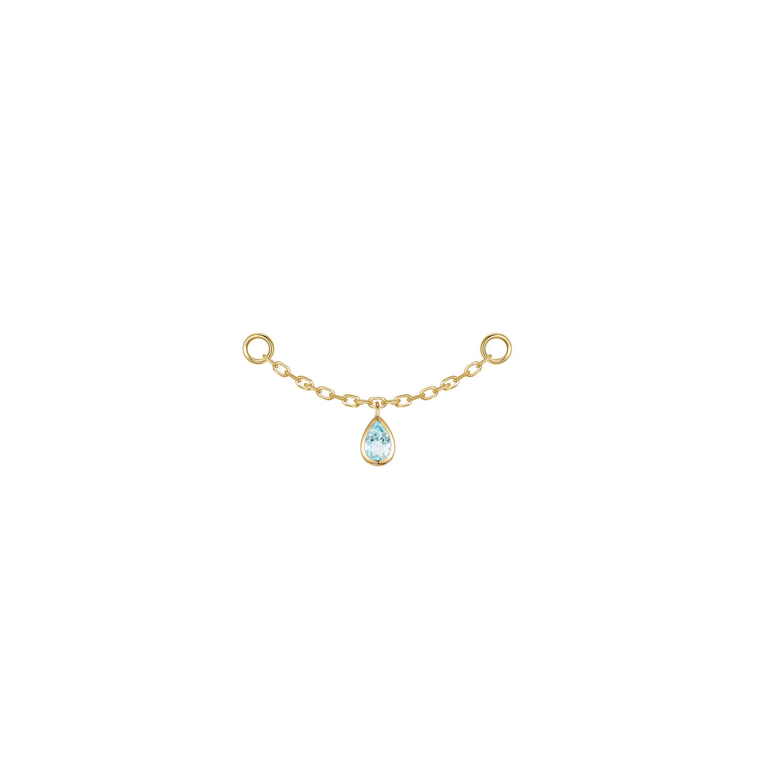 Pear Bezel Gemstone Chain