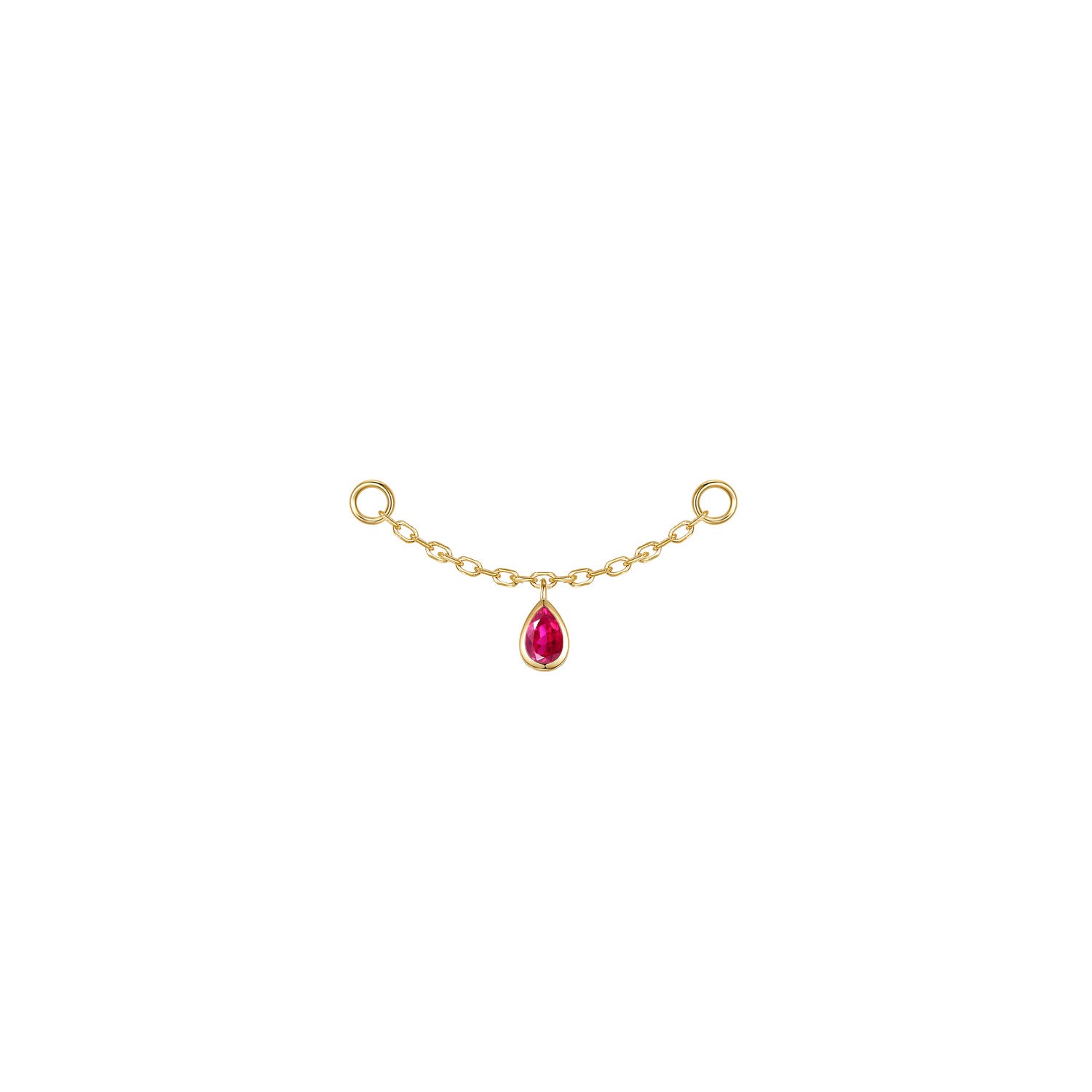 Pear Bezel Gemstone Chain