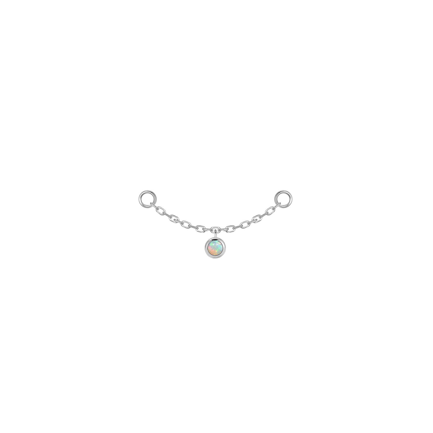 Round Bezel Gem Chain
