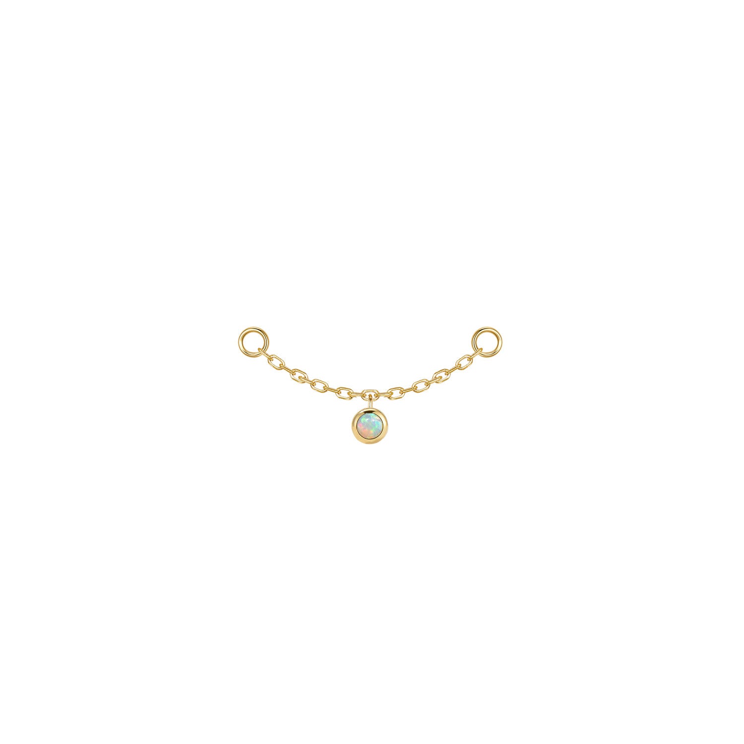 Round Bezel Gem Chain