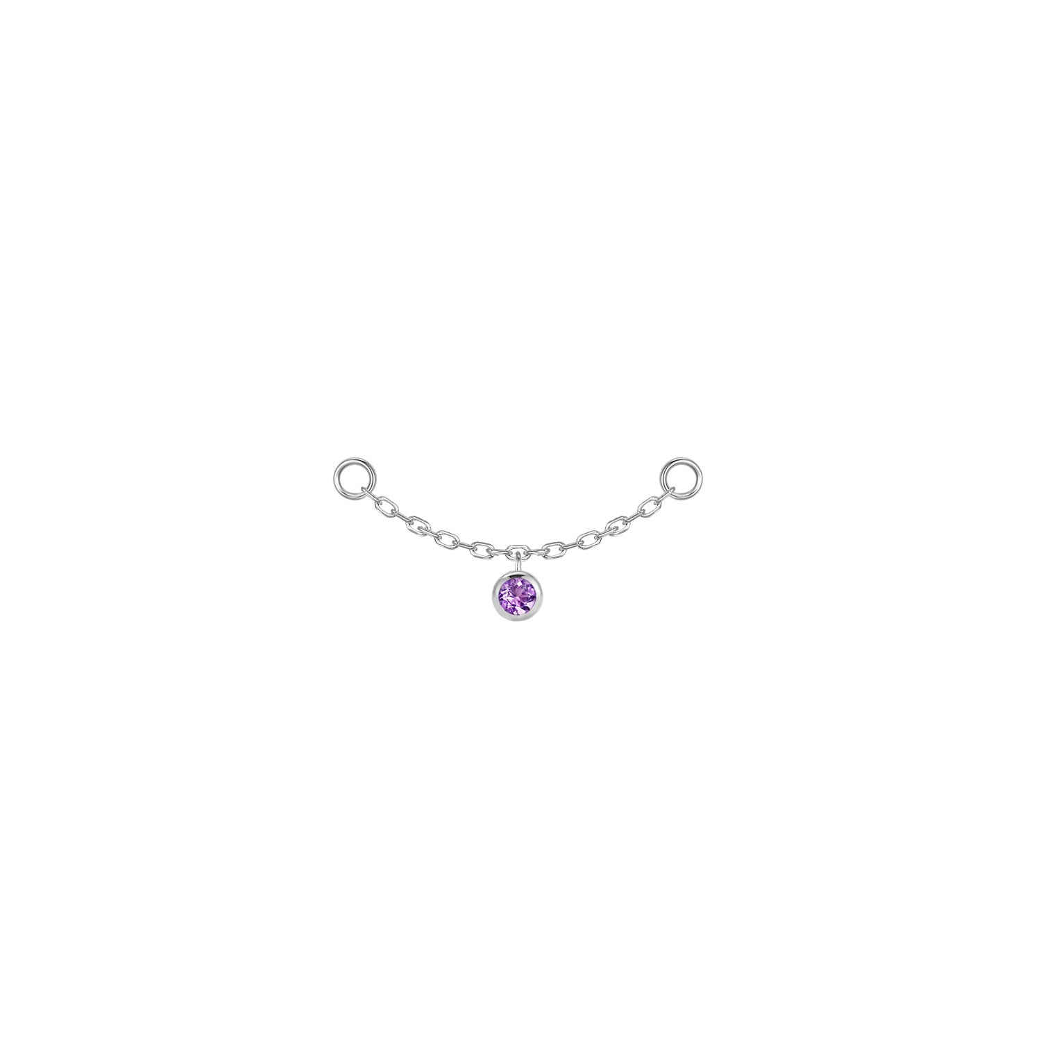 Round Bezel Gem Chain