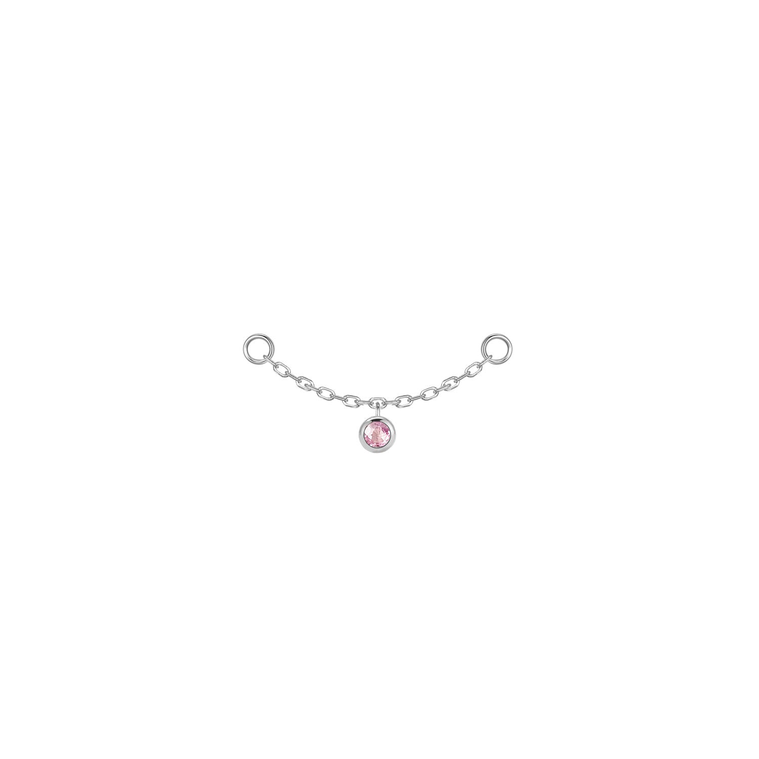 Round Bezel Gem Chain