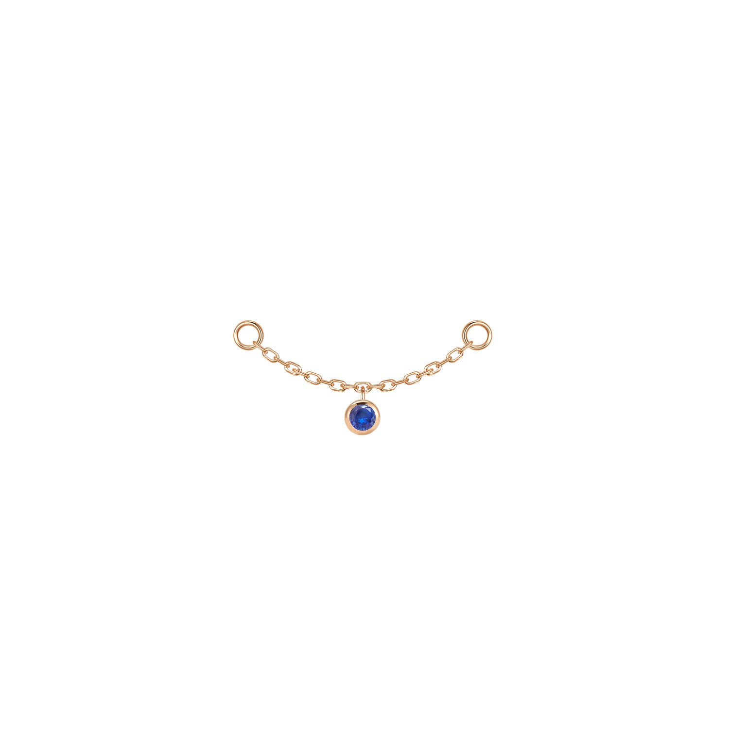 Round Bezel Gem Chain
