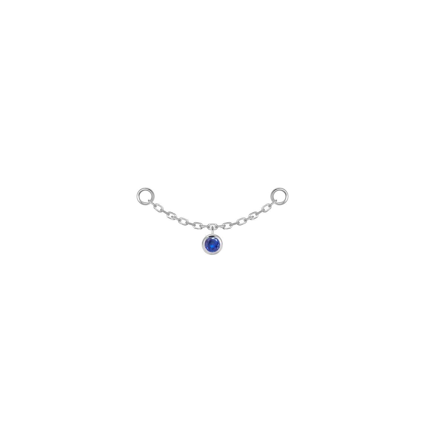 Round Bezel Gem Chain