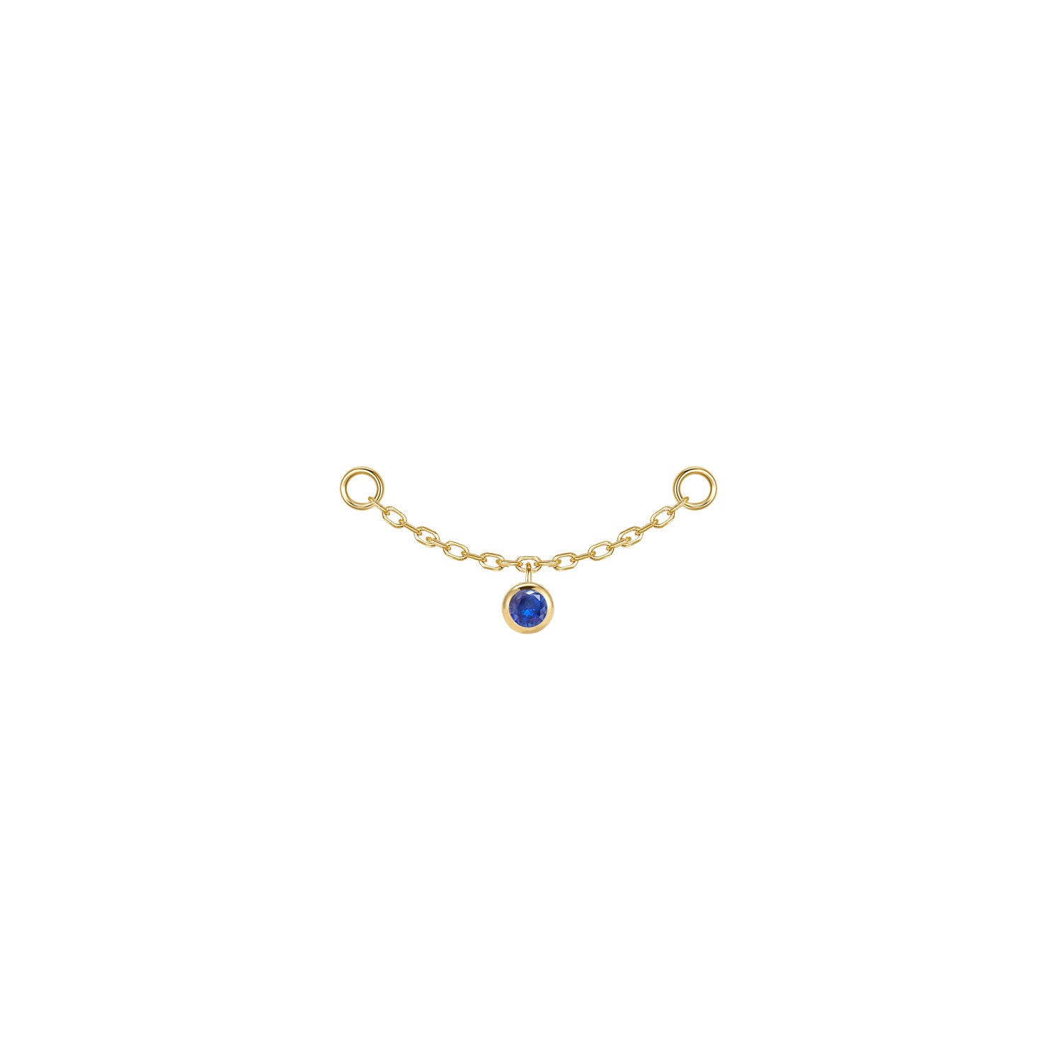 Round Bezel Gem Chain