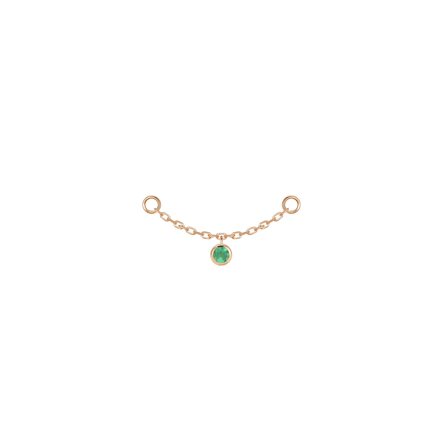 Round Bezel Gem Chain