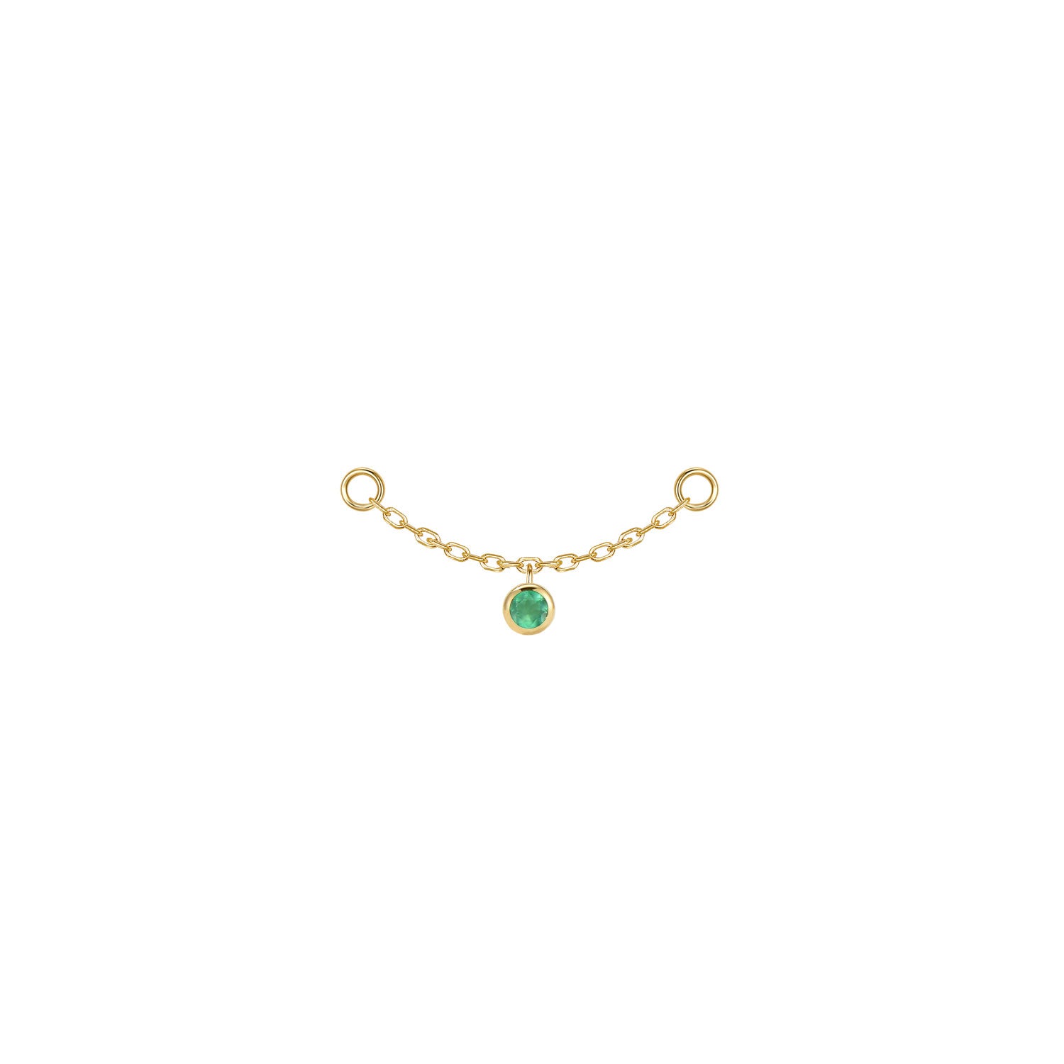 Round Bezel Gem Chain