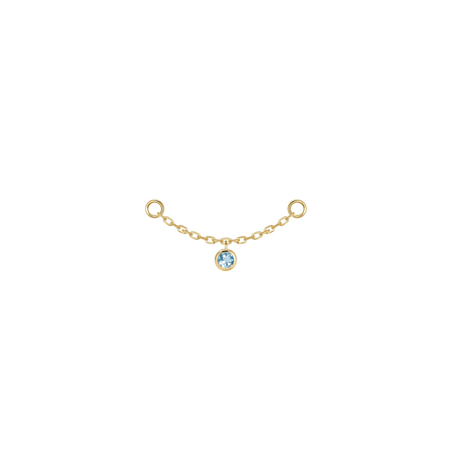 Round Bezel Gem Chain