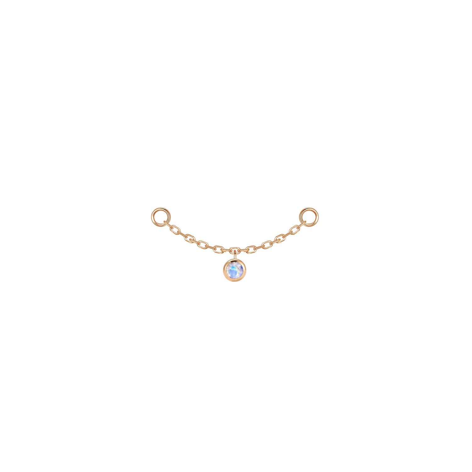 Round Bezel Gem Chain