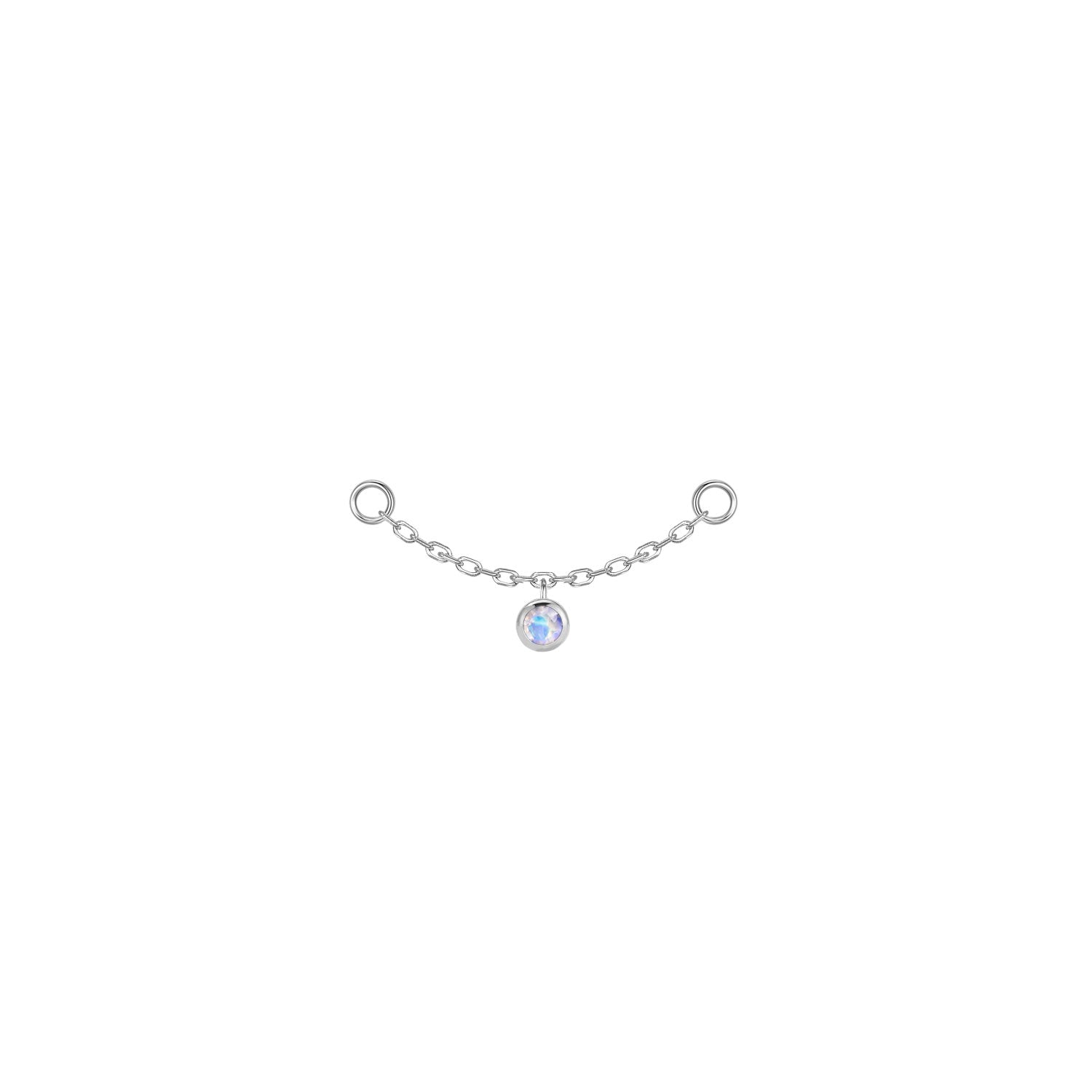 Round Bezel Gem Chain