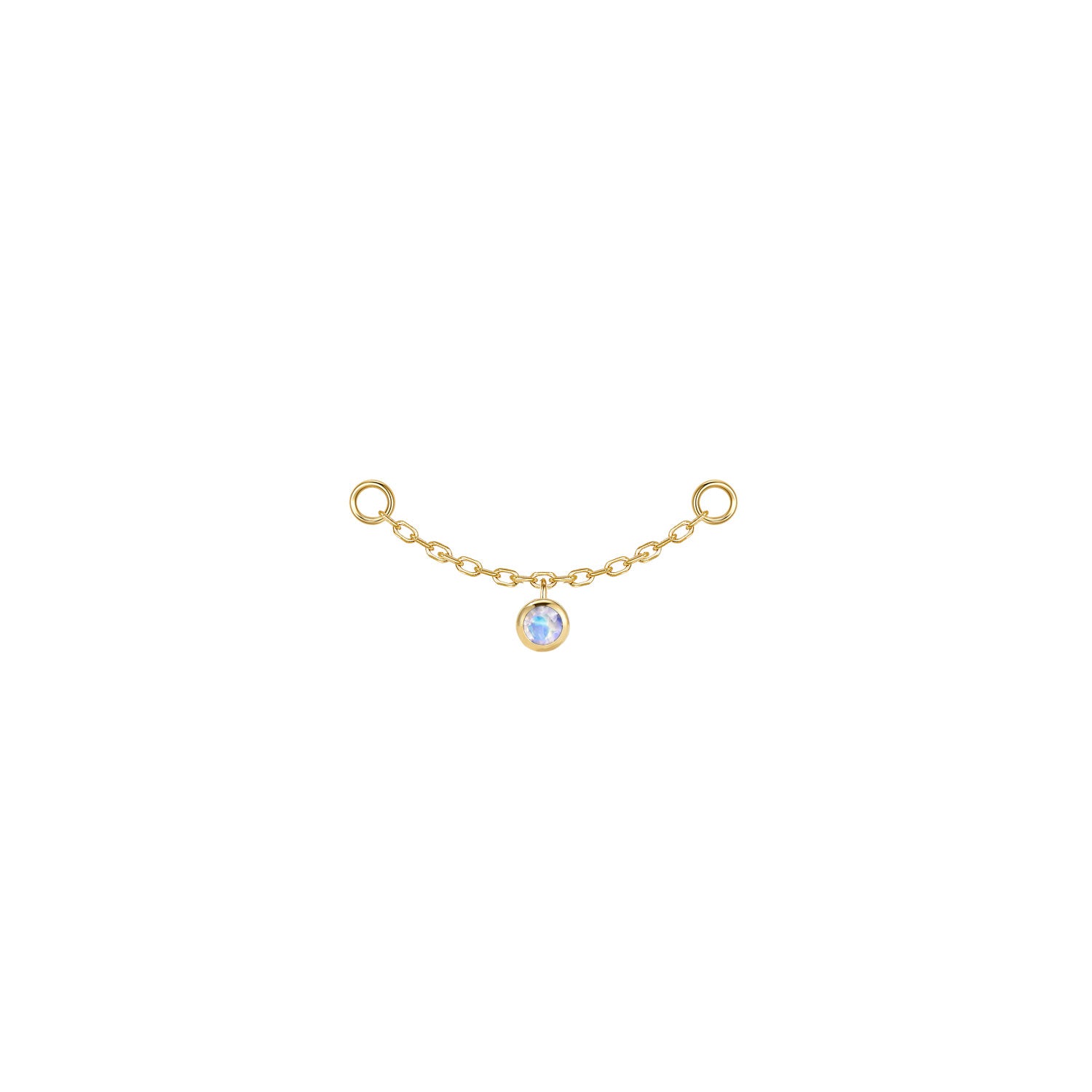 Round Bezel Gem Chain