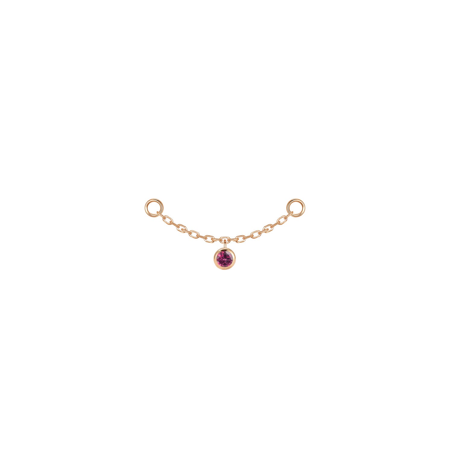 Round Bezel Gem Chain