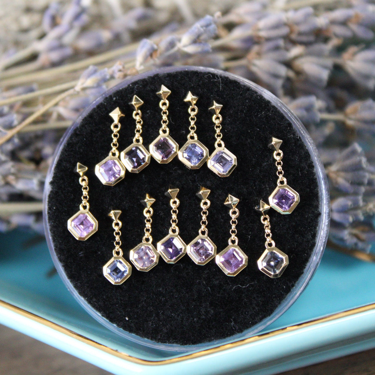 Diana Single Asscher Cut Sapphire