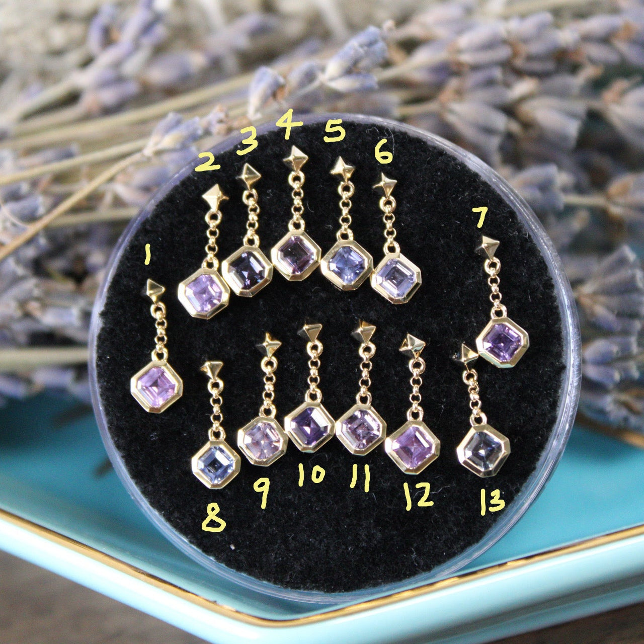 Diana Single Asscher Cut Sapphire