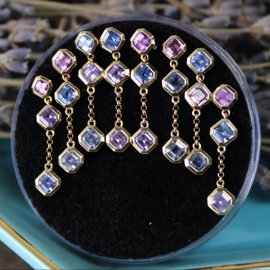 Diana Triple Asscher Cut Sapphire