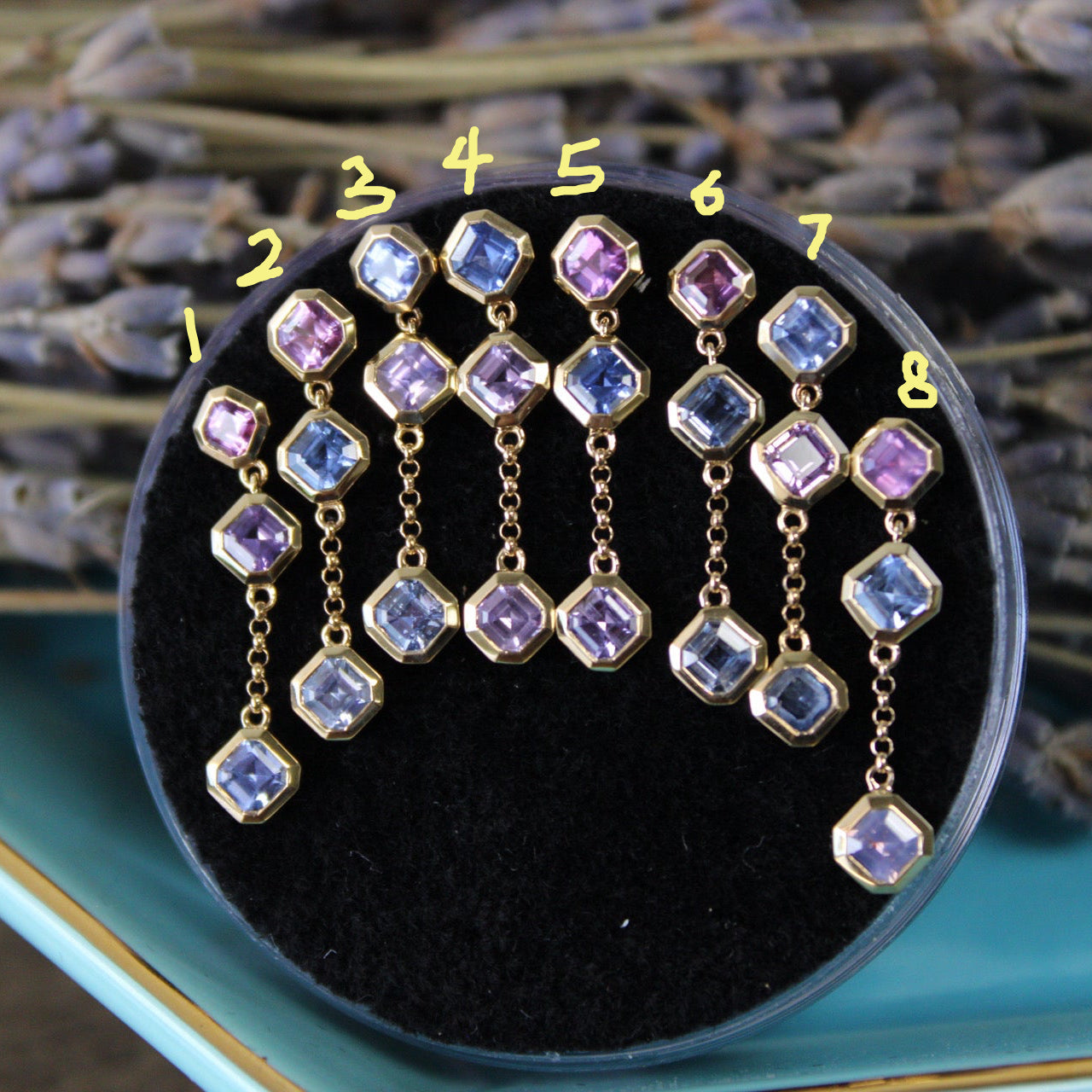 Diana Triple Asscher Cut Sapphire