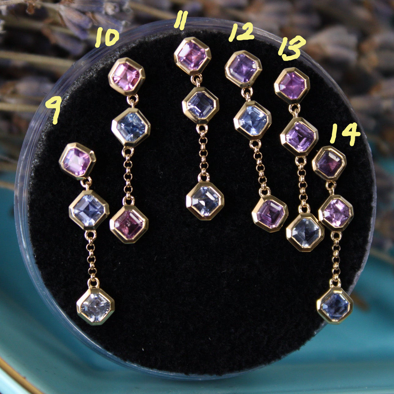 Diana Triple Asscher Cut Sapphire