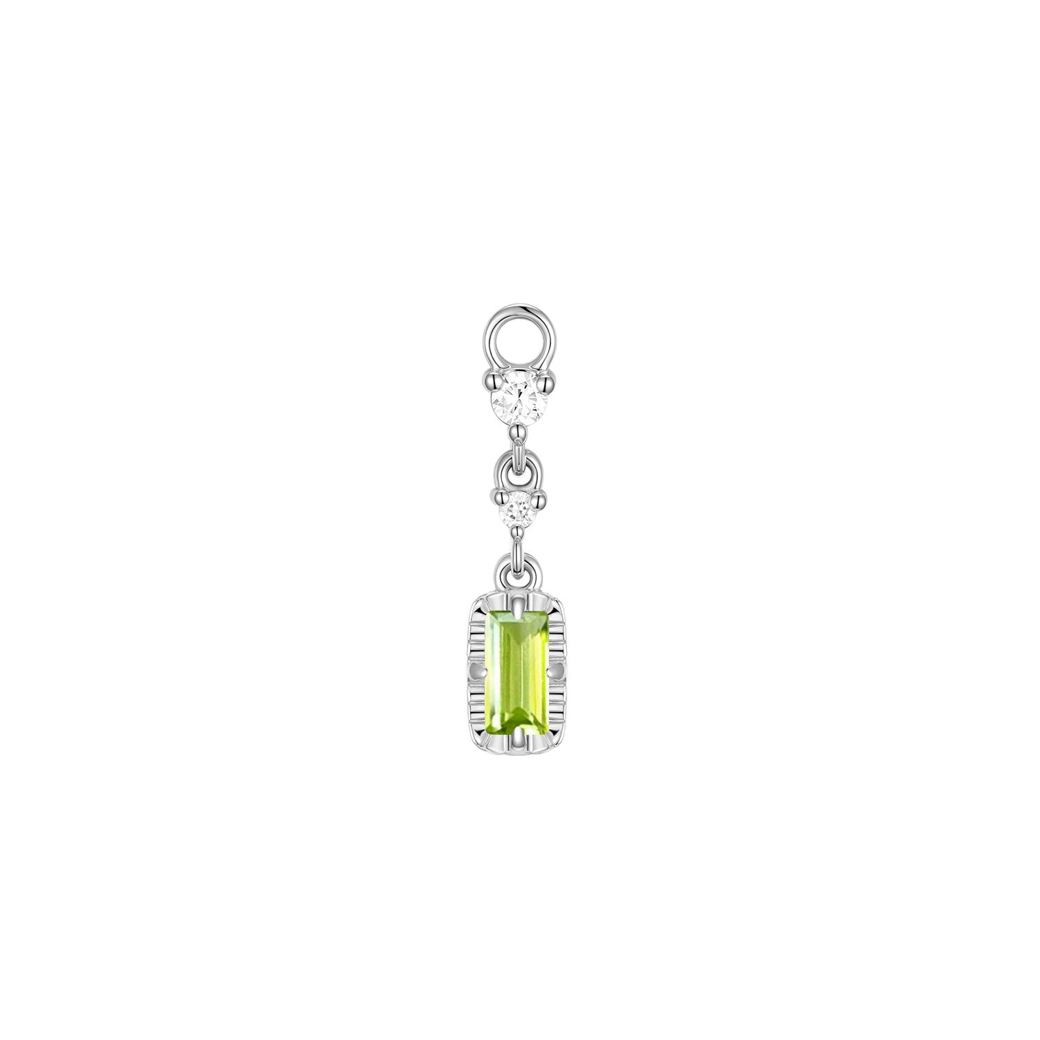 Juvia with Fluted Edge Charm - Faceted Gemstone