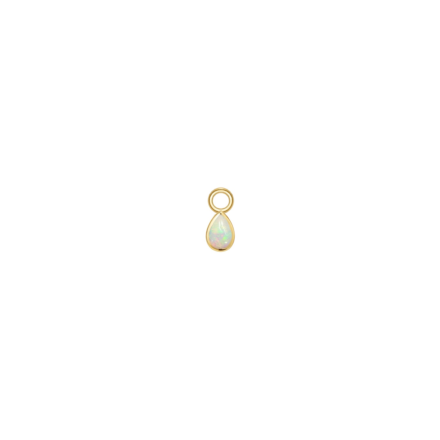 Mini Pear Bezel Charm - Cabochon Gemstone
