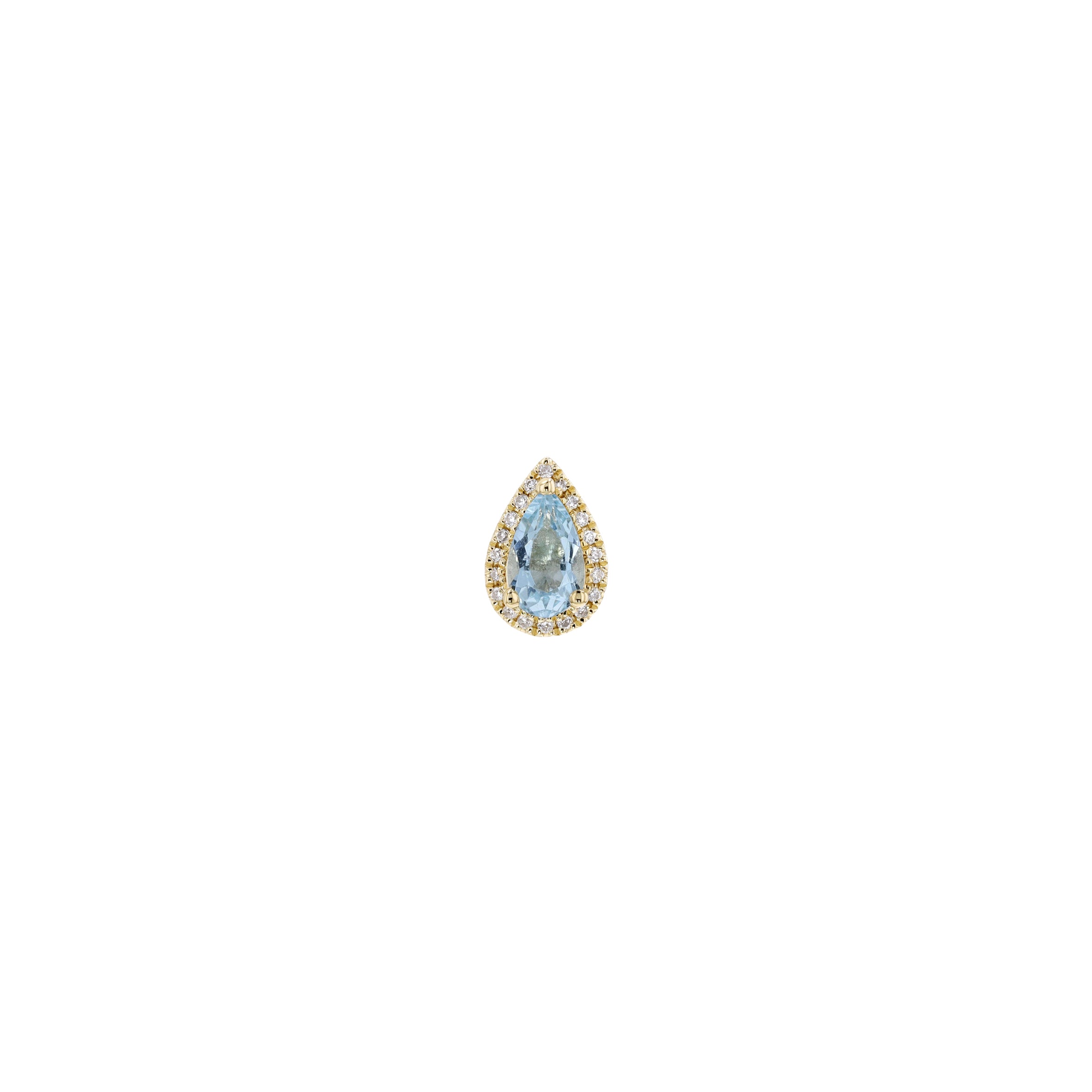 Pear Gemstone with Diamond Halo